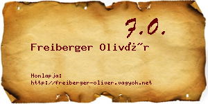Freiberger Olivér névjegykártya