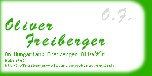 oliver freiberger business card